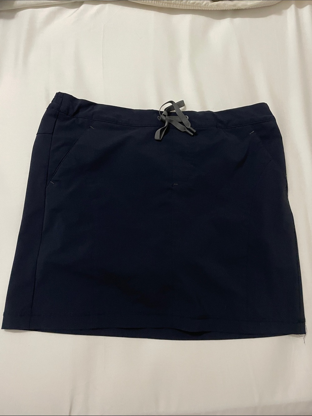 Eddie Bauer Navy Drawstring Mini Skirt